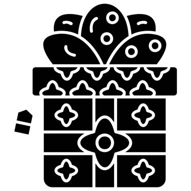 Hediye kutusu hediye ikonu. Beyaz arkaplanda izole edilmiş web tasarımı için hediye kutusu mevcut vektör simgesi