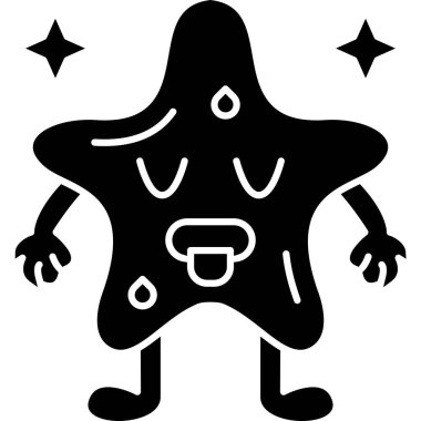 yıldız simgesi, beyaz arkaplanda vektör illüstrasyonu