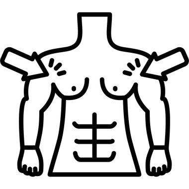 Göğüs vektörü illüstrasyon simgesi