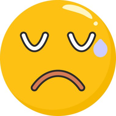 Yüzünde duygu olan emoji ifadesi