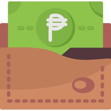 cüzdan para simgesi vektör illüstrasyonu