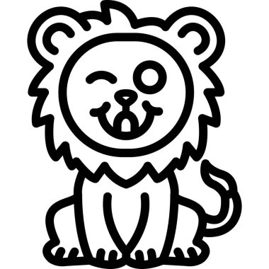 Aslan simgesi vektör illüstrasyonu