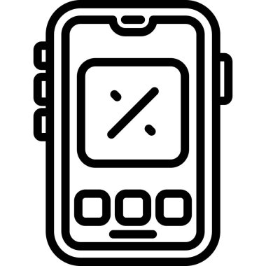 mobil saat ikon vektör illüstrasyon tasarımı