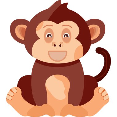 monkey cartoon character vector illustration