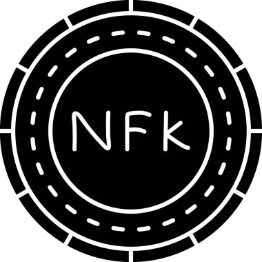 Moda biçimi izole edilmiş arkaplanda nft simgesi