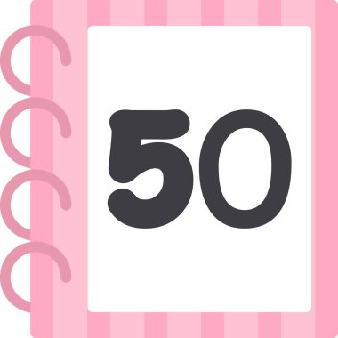 Doldurulmuş 5. takvim simgesi - özet biçimi