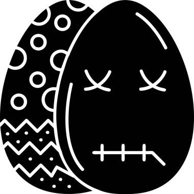 Paskalya yumurtası ikonu vektörü