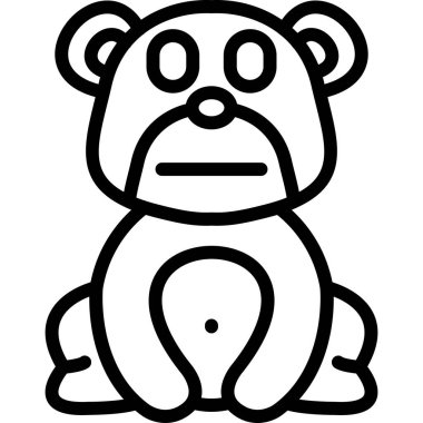 panda web simgesi, vektör illüstrasyonu