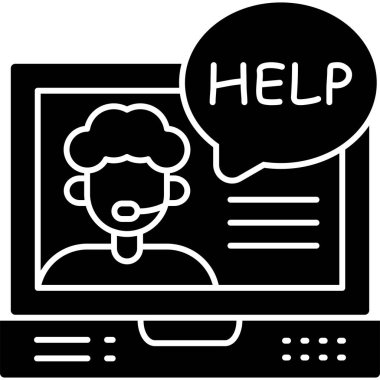 çağrı merkezi yardımcı vektör illüstrasyon tasarımı