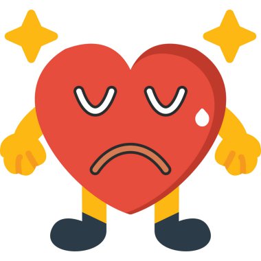 üzgün emoji vektör simgesi