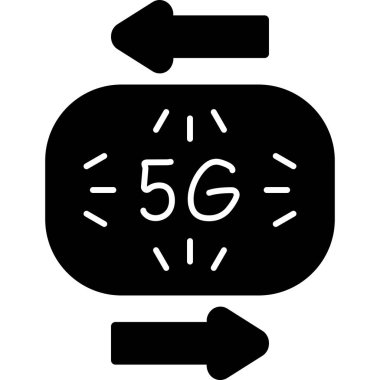 5 G ağ simgesinin vektör illüstrasyonu
