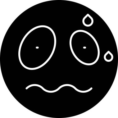 ağlayan emoji simgesi, vektör çizim