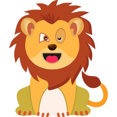 Aslan vektör çizim karikatür
