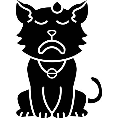kedi simgesi, basit vektör illüstrasyonu