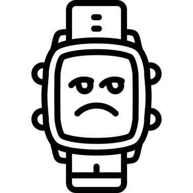 kızgın yüz simgesi vektör illüstrasyonu