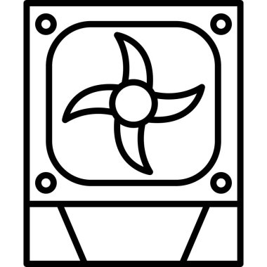 fan simgesi vektör illüstrasyonu