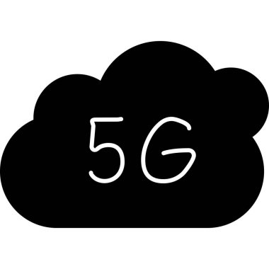 5 g simgesi. Web için 5 g vektör simgelerinin özet çizimi