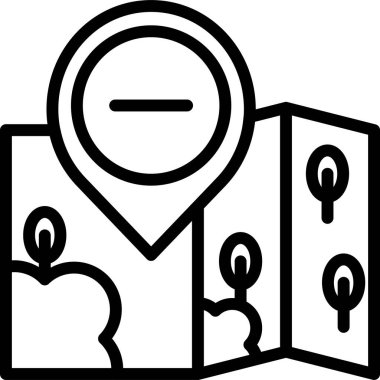 outline biçiminde dağıtım konumu haritası simgesi