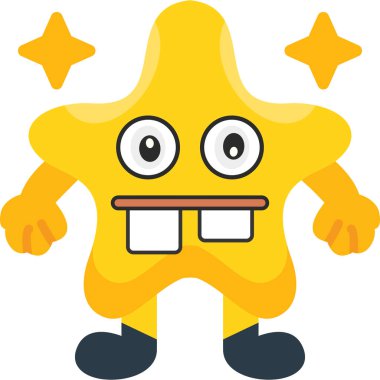 Sarı yıldız, illüstrasyon, beyaz arka plan üzerinde vektör