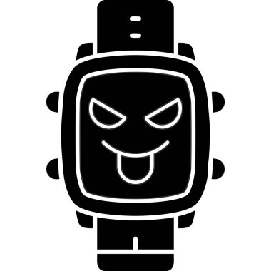 kızgın yüz simgesi, vektör illüstrasyonu