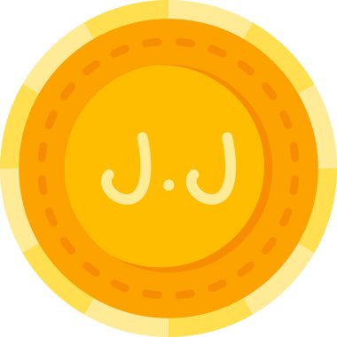 Altın Para Simgesi Vektör İllüstrasyonu