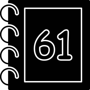 67 gün siyah simge, vektör illüstrasyonu