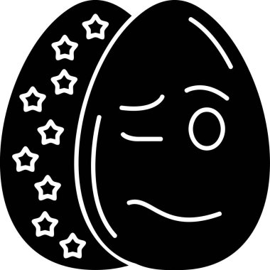 Paskalya yumurtası simgesi, vektör illüstrasyonu