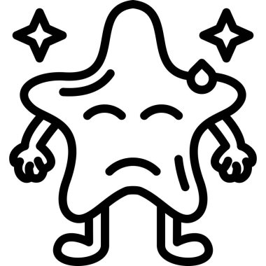 Yıldız yıldızı. Web simgesi vektör illüstrasyonu