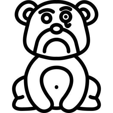 Şirin bir panda çizgi filminin vektör çizimi