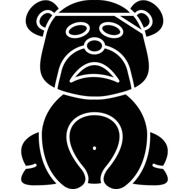 yavru ayı simgesi, vektör illüstrasyonu