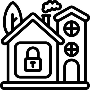 Mimari yapı yapı ikonu ana hatlar biçiminde