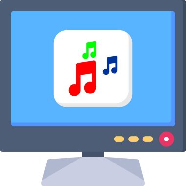 Düz biçimli müzik çalar simgesi