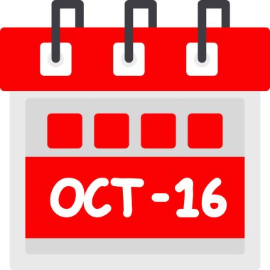 Ekim ayının takviminin dizaynına sahip takvim simgesi