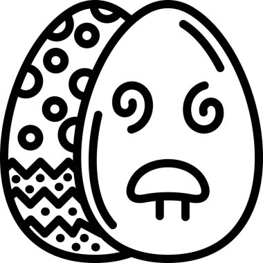 Paskalya kategorisinde yumurta yüzlü paskalya ikonu