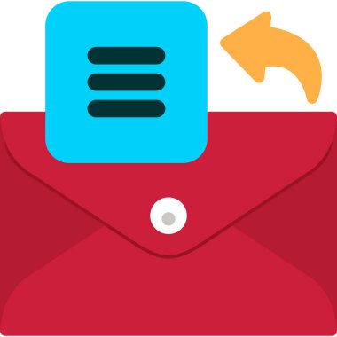 zarf e- posta simgesi, vektör illüstrasyonu