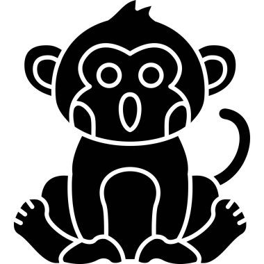 maymun maymun simgesi taslak biçiminde