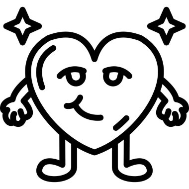 Aşk kalp aşk ikonu ana hatlarıyla