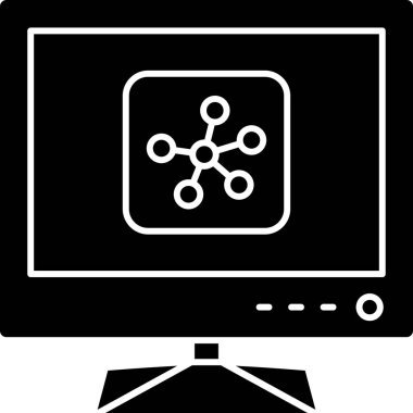 vektör lcd simgesi illüstrasyonu