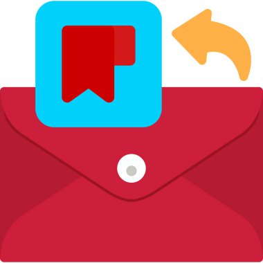 ileti ikonu vektör illüstrasyonu