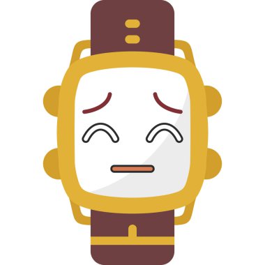 Beyaz arka planı olan sevimli bir robot. vektör illüstrasyonu.