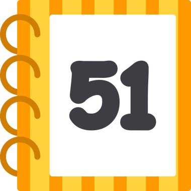 Takvim simgesinin vektör illüstrasyonu