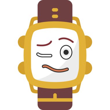 izole çizgi film geri alarm saati