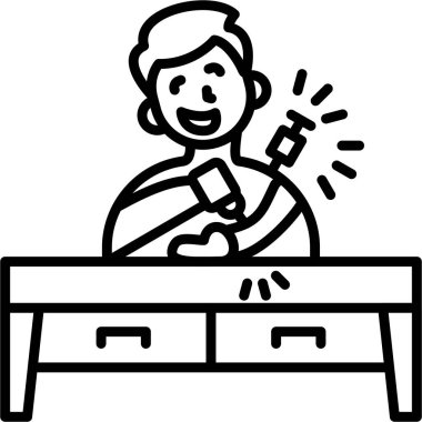 Temizlik ikonu. özet çizimi