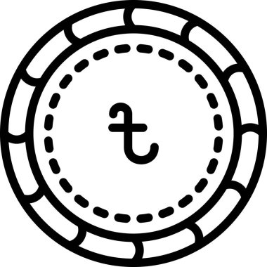 Bozuk para simgesinin vektör illüstrasyonu