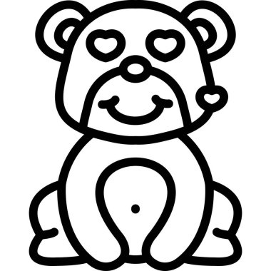 panda web simgesi, vektör illüstrasyonu