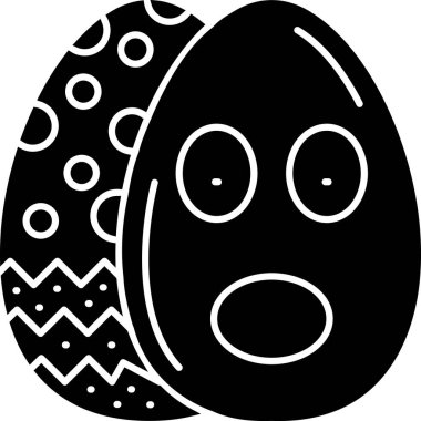Yumurta simgesi vektör illüstrasyonu
