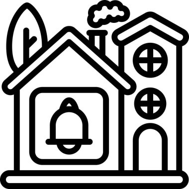 Ev. Web simgesi basit illüstrasyon