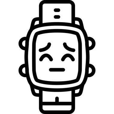 Şaşırmış görünen bir robotun karikatür çizimi