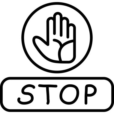 Kes şunu. Web simgesi basit illüstrasyon