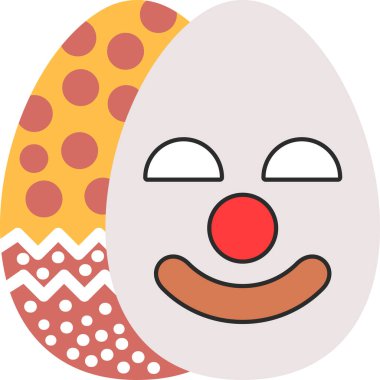 Mutlu Yumurta Surat simgesi, basit vektör illüstrasyonu